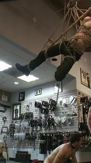 Ripped Boy Gets His Hole Shocked and Filled at Mr. S Leather Store.