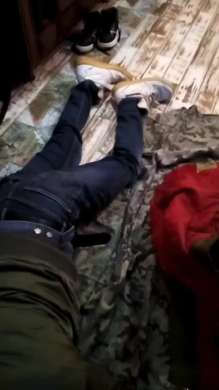 Military Man Catch and Dominate Young Skinhead