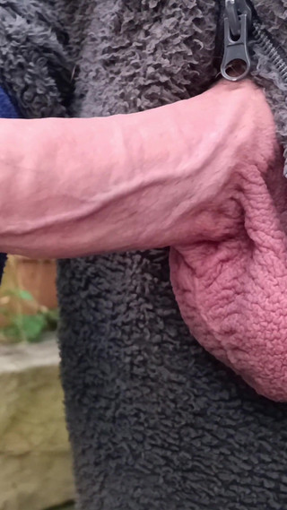 Big Cock Close up Outdoor Onesie Wank Dripping Cum