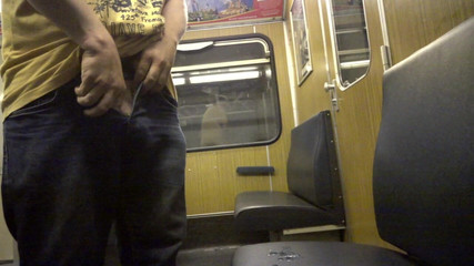 Cum on Subway Seat