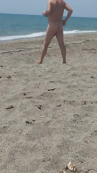 On the Beach Naked Enjoying