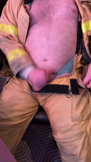 Cum on Fireman Turnout Pants