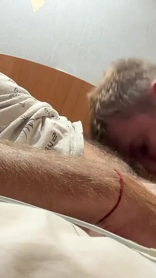 Suck Each Other with Stepdad and Cum in Mouth in Hotel