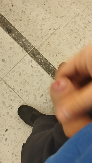 Very Risky Masturbation in the Stairwell of the Parking