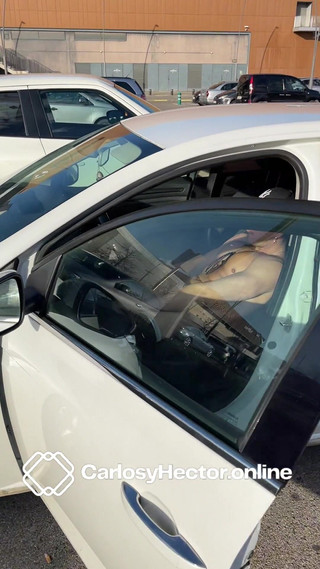 Parking Lot Jerk off - Stroking Hard Near the Decathlon, Risking It All