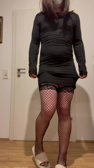 Crossdressing Femboy Fishnet Thong