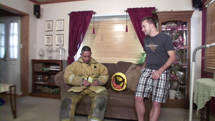 Tattooed stud slams his friend's butt hole