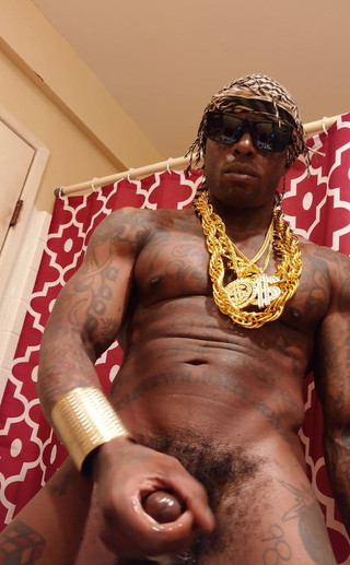 Bbc Worship Hallelujah Johnson - Just Dick and Cock with A Cumshot - Tall Dark Chocolate Muscles Tattoos Hunk