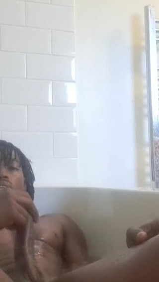 Nata4sex in bath teasing stroking my cock