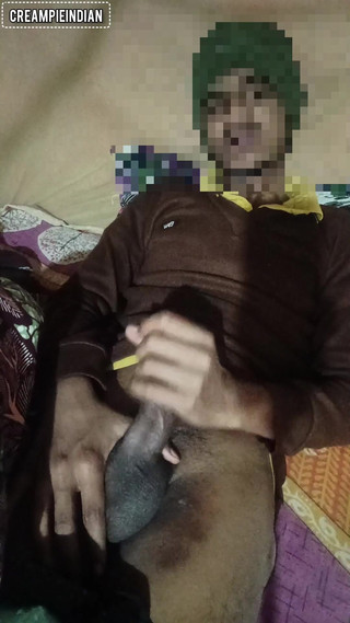 Horny Boy Masturbating His Big Cock and Trying Not to Cum