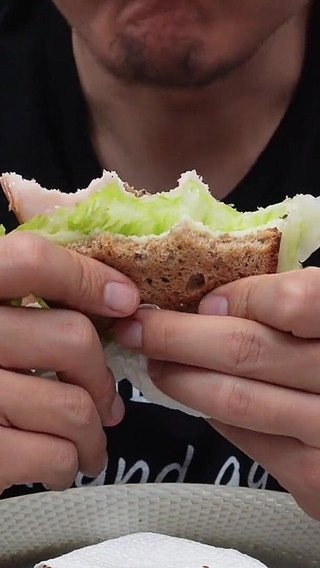 Asmr Asian Guy Cum Eating Breakfast Sandwich