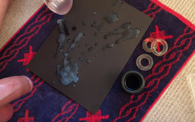 Oiled and chained - EXPLOSIVE cumshot!