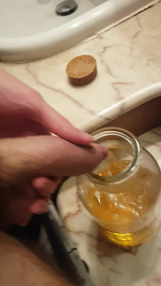 Peeing in a Jar to Show off All My Golden Yellow Liquid because One of You Asked Me to