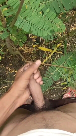 Horny Boy Masturbation in Outdoor and Cumshot