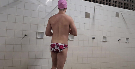 Swimming Pynk Trunks While Trying to Not Get Caught by My Coach