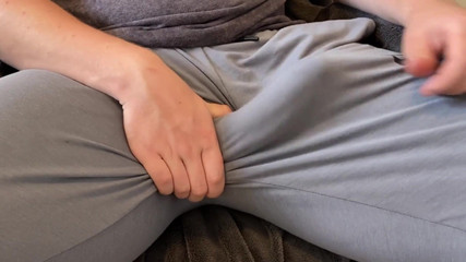 Hands Free Loud Moaning Cumshot in Pants Huge Cumshot Loud Male Moaning