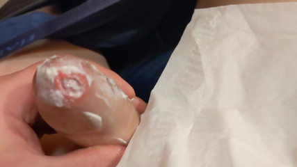 I Cum Twice! Lotion on My Tip, Very Loud Grunting, Messy Cumshots