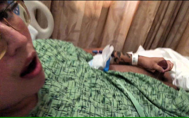 Latino Boy Jerks at Hospital