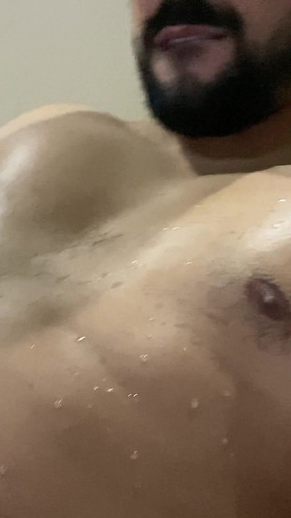 Cumming in the Hot Tub After Jerking off and Spreading Cum on the Belly