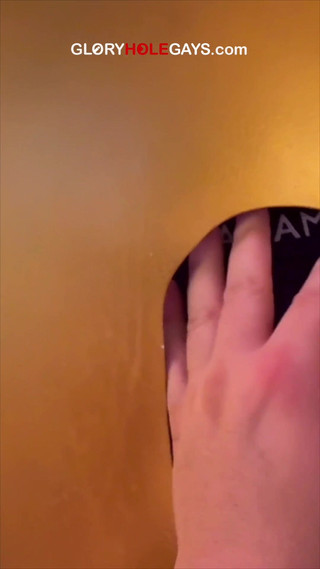 Hung Guy with a Rock-hard Cock at the Gloryhole