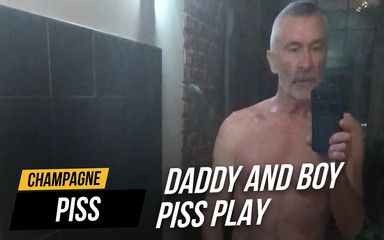 Stepdaddy and boy piss play