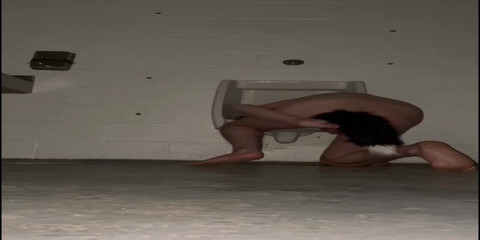 Fucking Myself in a Park Bathroom While College Jocks Play Outside!