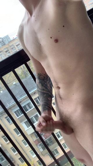Jerked off on the Balcony