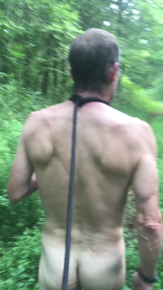 Leash Lead Around Parkk Trail & Almost Get Caught