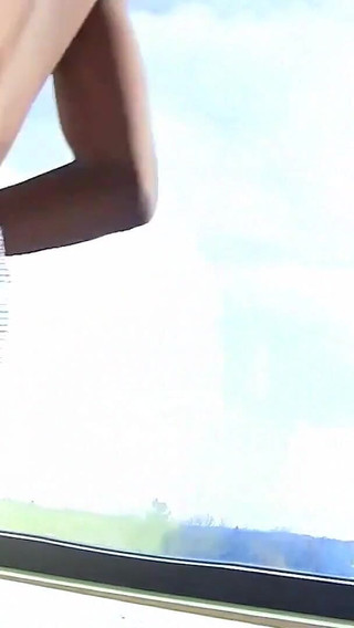 Huge dildo gaping asshole in the sun 2/2