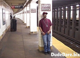 Daring ebony dude takes on a 9 inch BBC on bed