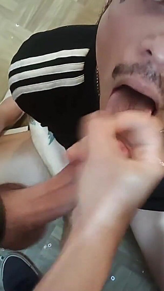 Leo Bulgari Takes Two Explosive Face Loads - From the Stud and the Cameraman!