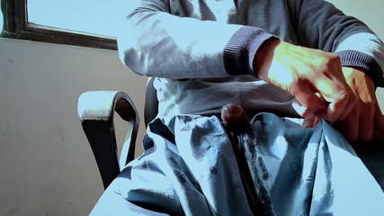 Satin Silk Handjob Porn - Dick Head Rub and Cum on Satin Silky Yellow Suit of Stepsister (79)