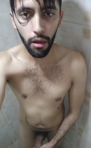 Jerking off in the shower again