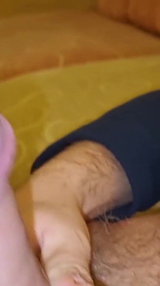 Amateur Italian Cumshot - Handjob with Huge Cock at Stepmom's House