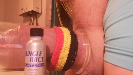 Pumping with new big cockring