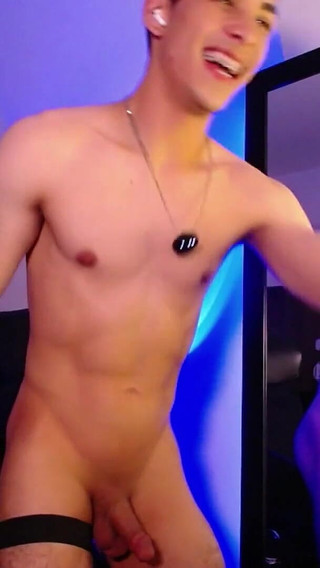 Masturbation in Front of the Mirror with Thick Cum