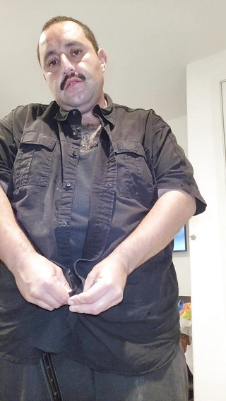 Horny Latino Stroking Uncut Cock