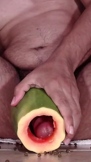 New Video of Fucking Fruit. Papaya's Turn
