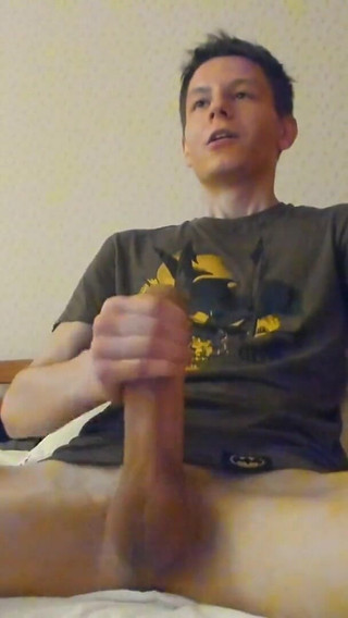 A skinny Guy Shoots a Huge Portion of Sperm and gets a Strong Orgasm