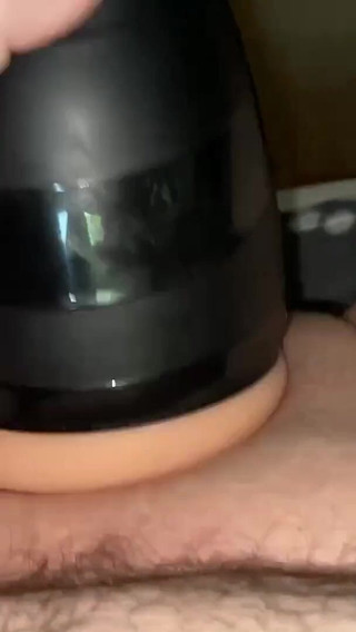 Problem with Big Flashlight and Small Cock - but Still Cums at the End