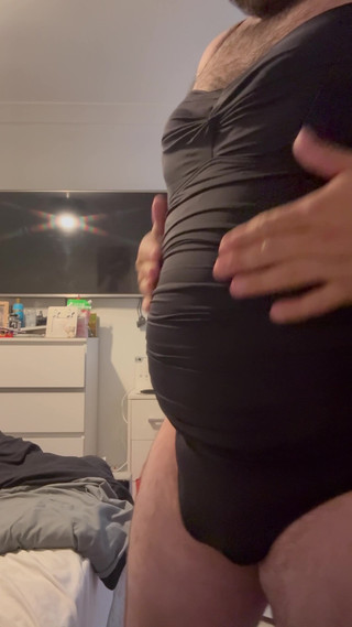 Under Clothes Crossdress with Undercover Bondage and Nipple Clamps