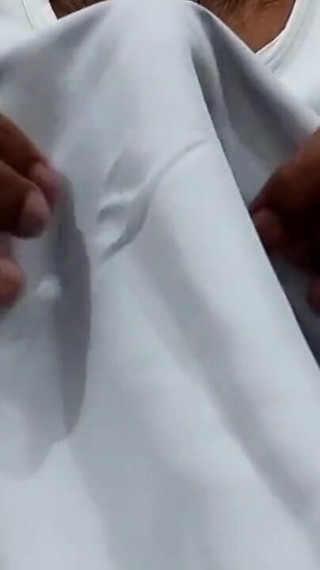 Satin Silk Handjob Porn - Satin Silky White Suit Rub on Dick Head (86)