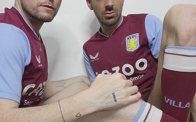 British Footy Lad Gets His Hole Hammered in Aston Villa Kit