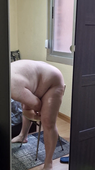 Riding My Fat Ass on My Dildo