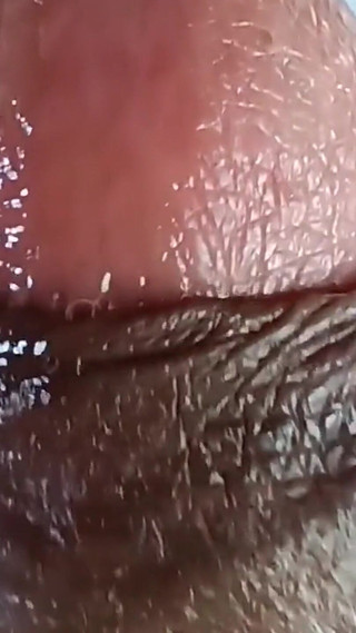 Close up Uncut Cock and Lots of Precum