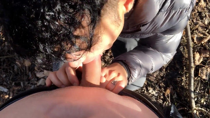 Sucking Cock Till Cum in a Park POV