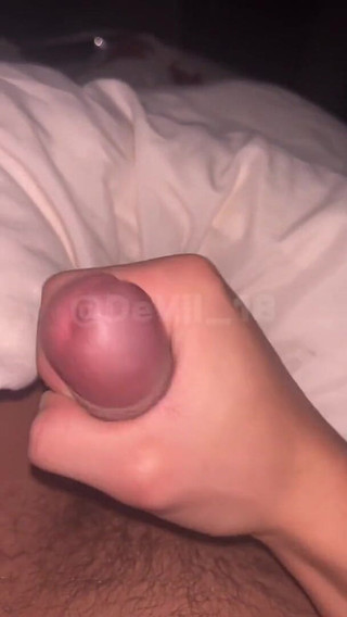 Hot 18 Year Old Boy Masturbates with His Hairy Cock Until He Cums Juicy and Plays with His Cum