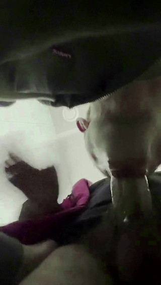 The Teacher's Thick Sucks in a Public Toilet. Slaps for a Student