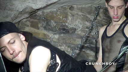 Twinks active fucking raw in sling