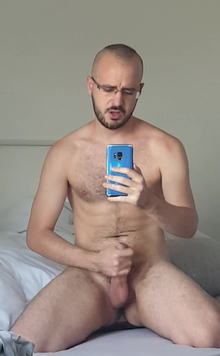 Jerking in front of the mirror
